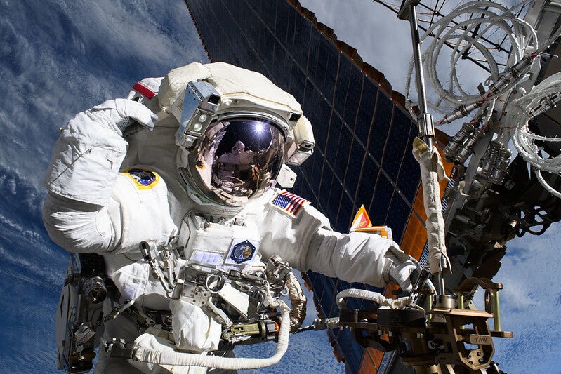 Spacewalk photograph from the original NASA article